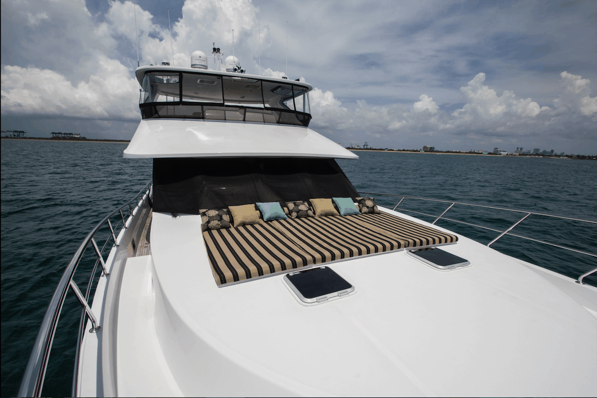 The Pearl Luxury Motor Yacht For Sale Foredeck